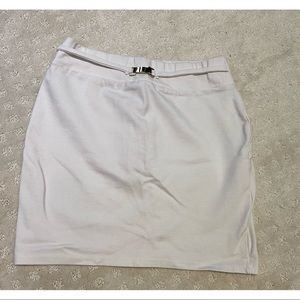 White mini skirt